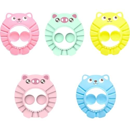 Baby Shower Ear Protection Cap Kids Adjustable Hair Wash Hat Shampoo Shield Bath Head Cover for Newborn Infant dropshipping#22
