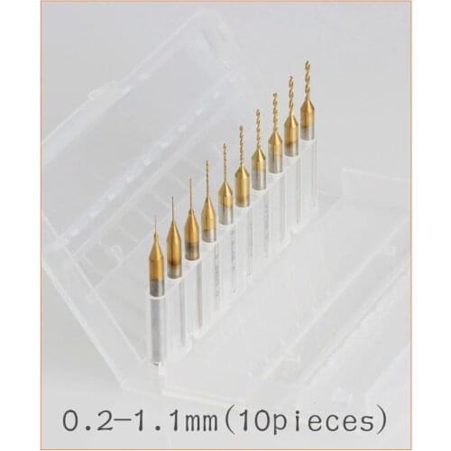 0.2-1.1mm,Freeshipping,CNC Computer machine drill,TiN coated PCB drill,High quality Solid Carbide Micro drill,glass,fiber,resin