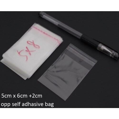 1000pcs Clear Resealable Bopp/pvc/ Cellophane Bag 5x8cm(6+2) Transparent Opp Gift Plastic Packaging Bags Self Adhesive Seal