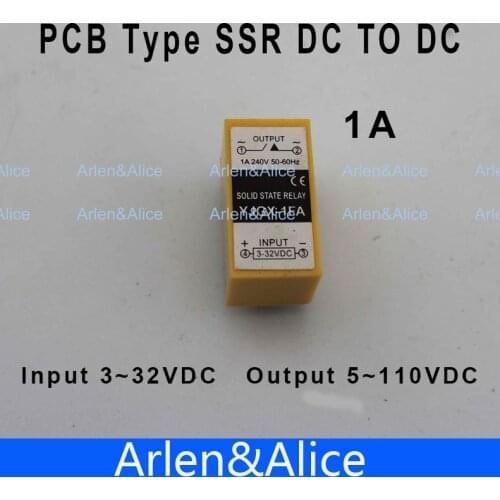 1DD PCB SSR input 3-32V DC load 5-110V DC single phase Circuit boards DC solid state relay