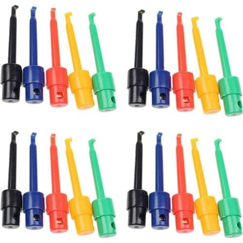 20PCS Wire Kit Test Hook Clip Grabbers Probe For Multimeter, Arduino, SMT/SMD