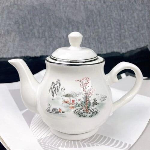 450ML House Ceramic Teapot Big Capacity Kung Fu Kettle Chinese Style Teaware Creative Drinkware