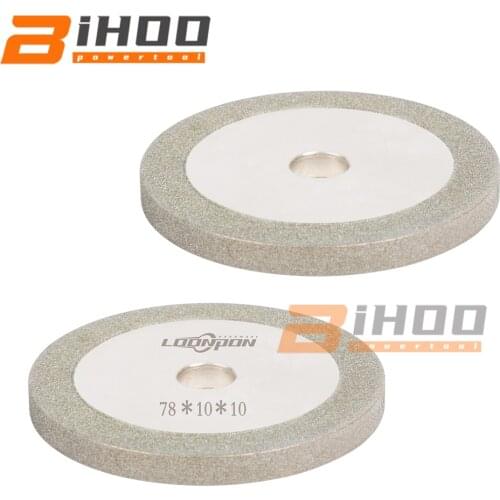 78mm Diamond Grinding Wheel Electroplating Parallel Angle Cutter Grinder Grinding Disc for Grinding Hole 10mm Thickness 10mm