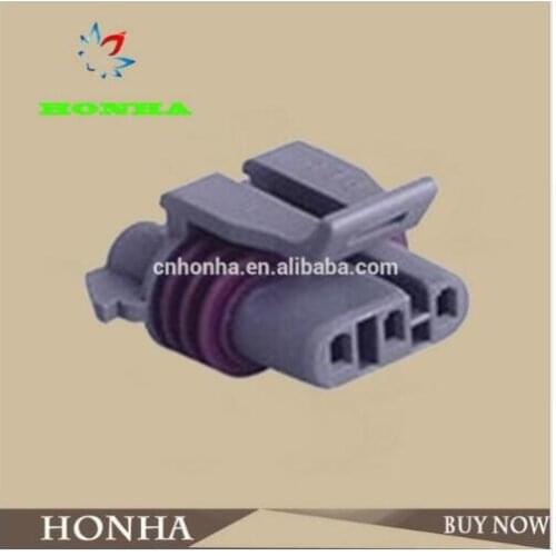 Free shipping 12059595 12059946 PA66 For Delphi 3 Way Grey Metri-Pack 150 Sealed Female Connector with cap 12052845