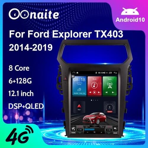 For Ford Explorer 2014 - 2019 Android 128GB Multimedia Player Tesla Style Car GPS Navigation Radio Audio Auto Stereo Head Unit