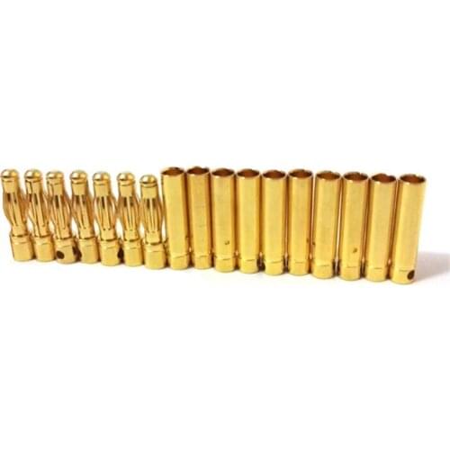 Hihg Quality 50 Sets 4.0mm 4mm RC Battery Gold-plated Bullet Connector Banana Plug