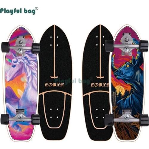 Playful Bag Surfskate land surfboard 75*23.5*10MM S7 skateboard Professional beginner skateboard complete Single rocker AMB74