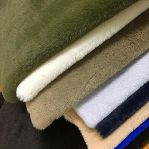 Rabbit fur faux plush fabric for patchwork coat pillow vest collar hat short pile plush fur tissu telas fabric carpet