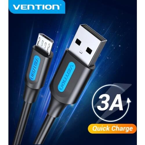 Vention Micro USB Cable 3A Fast Charging USB Data Cord for Samsung S7 S6 Note Xiaomi Huawei HTC Mobile Phone USB Charger Wire