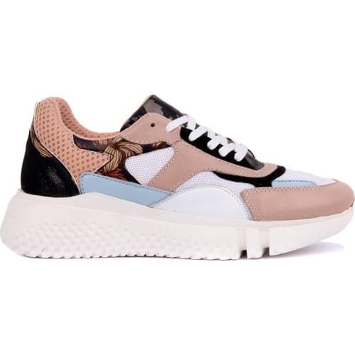 Sail Lakers-Genuine Leather Sneakers Women Summer Vulcanize Female Fashion Sneakers Lace Soft Basket Femme Dad Platform Breathable Mesh Sneakers for Women