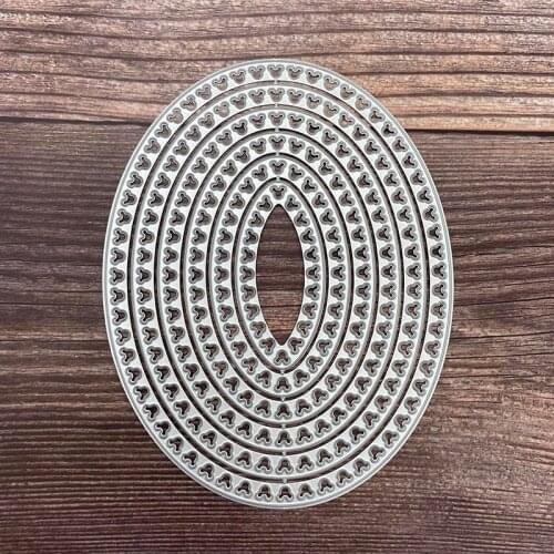 Metal Cutting Dies Oval Square Decoration Scrapbook Paper Craft Knife Mould Blade Punch Stencils Dies