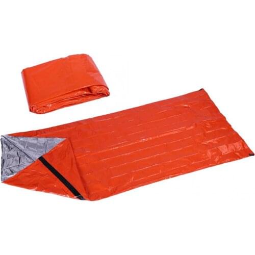Reusable Emergency Sleeping Bag Thermal Waterproof Survival Camping Travel Orange Envelope Sleeping Bag Mat Warm Blanket