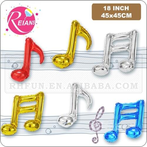 Musical notes foil mylar balloons Wedding birthday party supplies inflatable globos wedding decorations supplies helium balloon