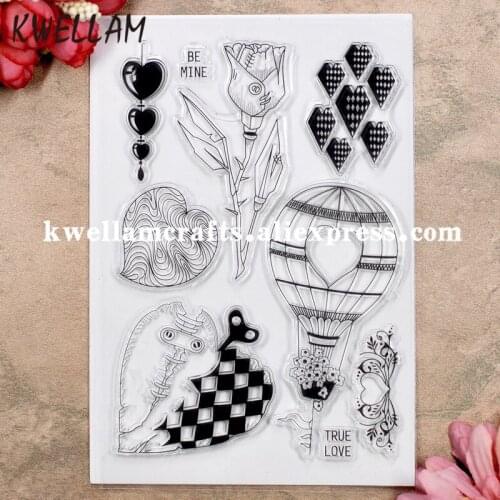 TRUE LOVE Heart Flowers BE MINE Scrapbook DIY photo cards rubber stamp clear stamp transparent stamp 11x16cm KW8053009