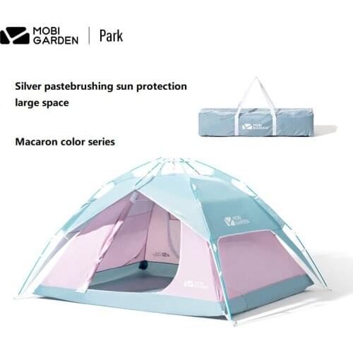 3-4 Double Layer People Park Camping Childrens Thickening Sunscreen Beach Portable Foldable Automatic Tent 190T Polyester