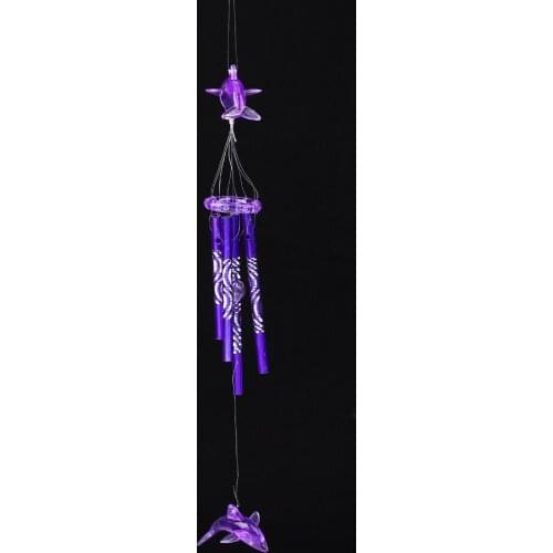 Dolphin Windbell Pendant 40cm Wind Chime Decoration Office Decor Windbell Antique 1pc Car Creative Metal Tube Gift Hanging