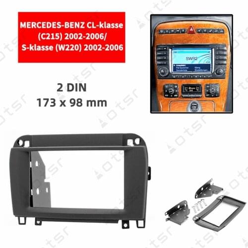 Car Radio Fascia Stereo Panel Plate For MERCEDES-BENZ CL-klasse (C215) 2002-2006; S-klasse (W220) 2002-2006 Frame Dash Kit