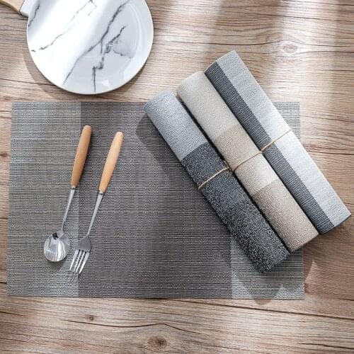 Simple Meal Mat PVC Non-slip Insulation European-style Table Mat Wash-free Eco-friendly Dish Western Placemats Dining Board
