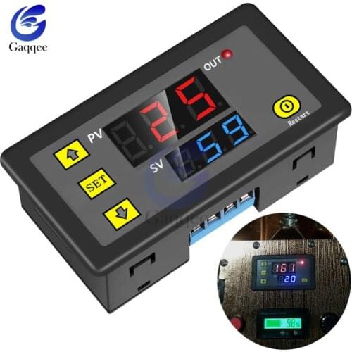AC 110V 220V DC 12V Digital Time Delay Relay LED Display Cycle Timer Control Switch Adjustable Timing Relay Time Delay Switch