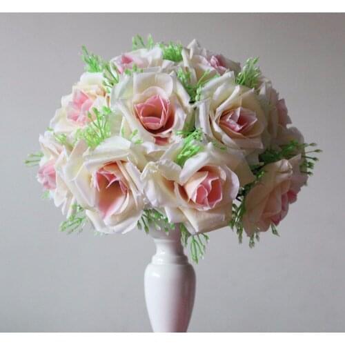 SPR Free shipBride holding -ivory- 40cm*4pcs New arrival 2015 wedding kissing flower ball party decoraion Hotel Arcade ornaments