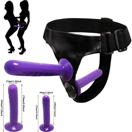 Strapon Double Dildos Lesbian Sex Toys for Couple Vibrator Ultra Elastic Harness Strap On Dildo for Women Panties Sex Products
