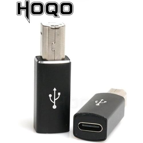 USB Type C Female Connector to USB 2.0 B Type Male Data Cable Adapter For For Cell Phone Printer Hard Disk File Transfer Fast