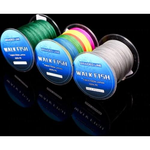 WALK FISH 100M 4 Strands Super PE Braided Multifilament Fishing Line 12LB 18LB 28LB 40LB 60LB 80LB 100LB Braided Line Fishing