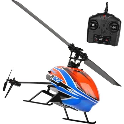 WLtoys 2021 New K127 RC Plane Helicopter 2.4G 4CH 6-Aixs Gyroscope Flybarless With Air Pressure Fixed Height RTF Model Airplane