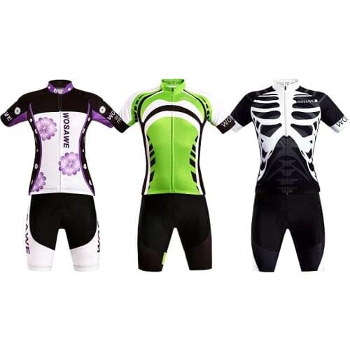 Wosawe cross border source summer short sleeve suit cycling suit cycling jacket shorts