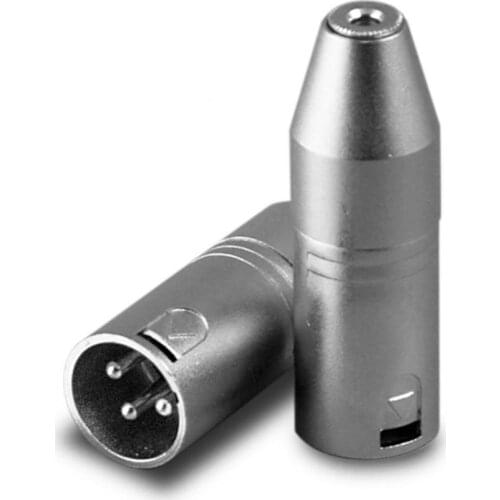 XLR 3 Pin Male Plug Converter to 3.5mm 1/8" TRS Mini Jack Female Stereo Microphone Adapter Audio Connector