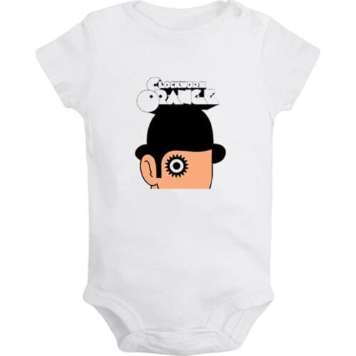 Clockwork Orange Rocking Cool LMFAO Funny Printed Newborn Baby Girl Boys Clothes Short Sleeve Romper Outfits 100% Cotton
