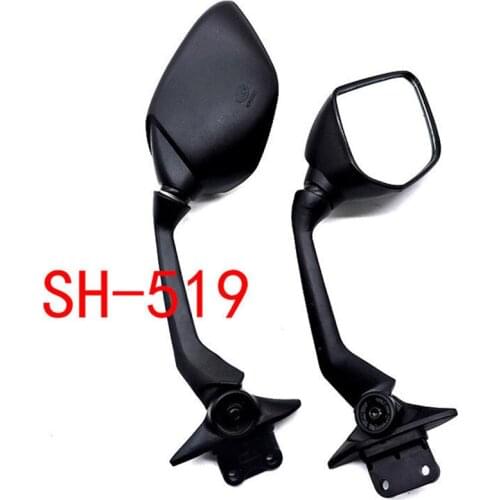 Black scooter backup mirror motorcycle reflective mirror dirtbike motorbike parts rearview mirrors for Kawasaki honda 8mm 10mm