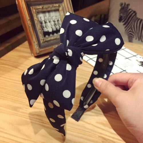 LNRRABC Fashion Women Lady Girls Fabric Cute Sweet Big Ribbon Bow Non-slip Widened Hair Headband Ornaments Hairbands Headwear