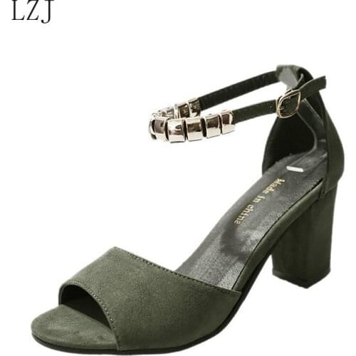 2020 Summer Women Shoes Pumps Dress Shoes High Heels Boat Shoes Wedding Shoes tenis feminino Side with Rough with Peep Toe #1