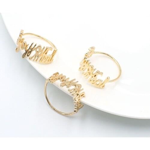 10pcs Enjoy your food, custom and personalized alloy napkin ring, table decoration, mouth cloth ring