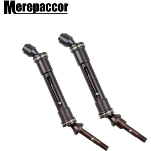 2pcs Front and Rear Drive Shaft CVD Transmission Axle High-grade metal RC Drive Shaft for Traxxas Slash 4X4 1/10 Truck RC Part