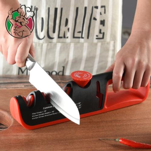 2021 professional Kitchen knife sharpener 4 in 1 sharpener new adjustment manual knife sharpener set 2 pcs household whetstone
