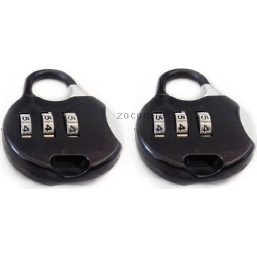 10pcs/lot 3 Dial Digit Password Lock Combination Suitcase Luggage Metal Code Password Lock Padlock Zinc Alloy Keyed Padlock