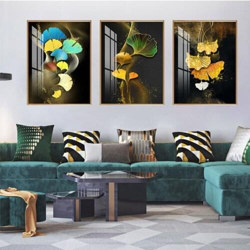 5D Diy Diamond Painting Golden Ginkgo Leaf Mosaic Full Square Round Drill Embroidery Sale Home Decoration GiftsZP-4139