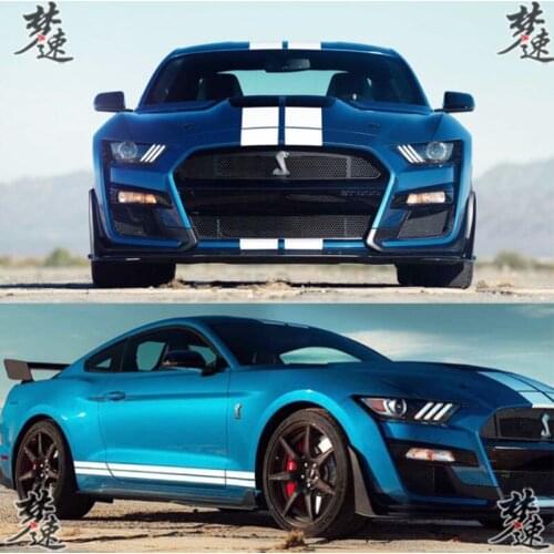 Car stickers FOR Ford Mustang personality racing car with parallel line design sports decals