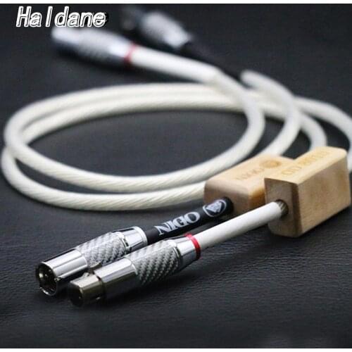 Haldane Pair HIFI Nordost Odin XLR Balanced Cable Carbon Fiber 3pin XLR plug Amplifier CD DVD player Speaker Interconnect Cable