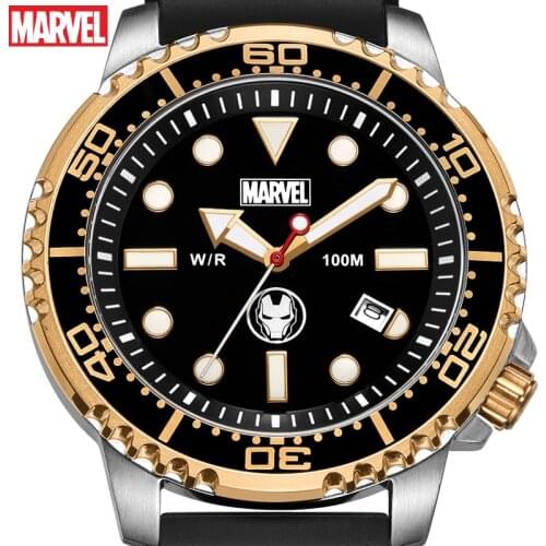 Disney Marvel 2021 New Fashion Mens WristWatches Stainless Steel Top Brand Luxury Sports Quartz Clock Iron Man Relogio Masculino