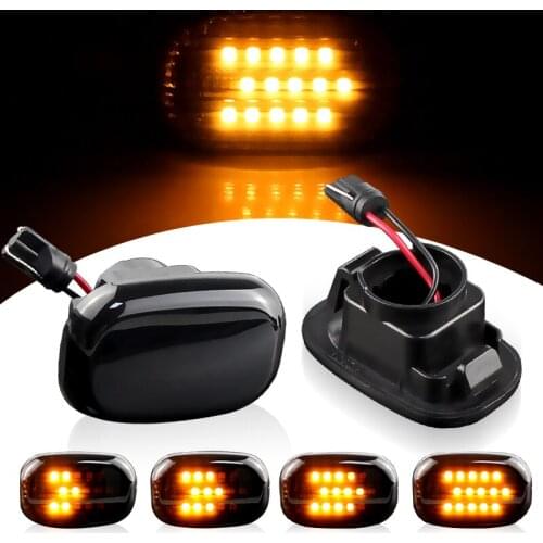2pcs Dynamic Led Side Marker Flowing Turn Signal Light Panel Lamp for Toyota Corolla E10/E11/E12 Yaris Verso Hilux Surf N21 RX