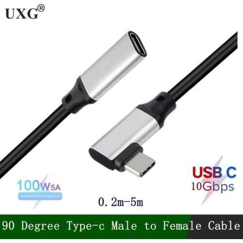 10Gbps Gen2 Type-C USB 3.1 Male to USB-C Female Extension Data 100W Charging Cable Extender Cord Reversible Design 1m 2m 5m