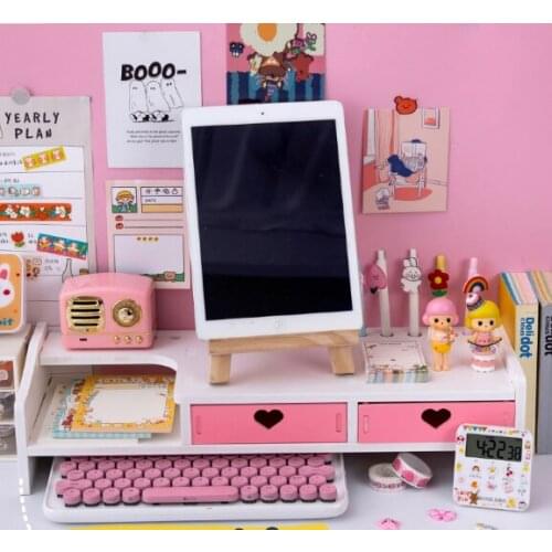 Simple assembly to easily increase space super bearing multifunctional storage box desktop notebook computer height rack J06
