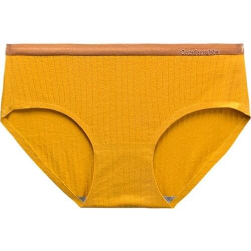 New one-piece cotton thread medium waist large size briefs comfortable antibacterial underwear ladies