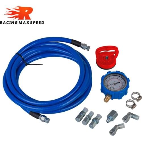 New Fuel Pressure Mechanical Gauge Test Tool Kit Fits Ford Powerstroke 6.0L 7.3L Red Sucker