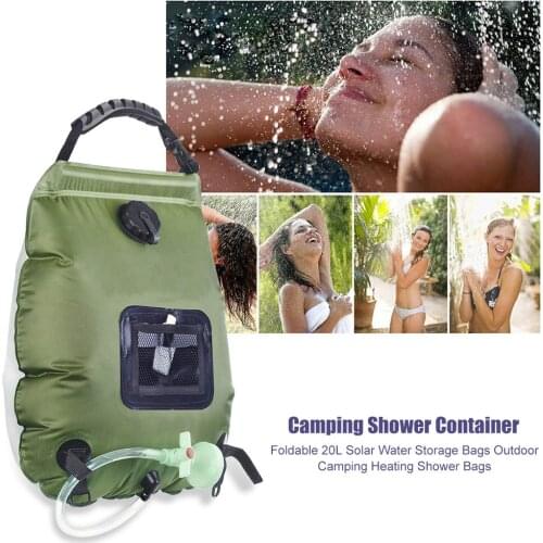 Foldable 20L Solar Water Storage Container Bags Portable Heating Shower Bags Outdoor Camp Heating Shower Bags