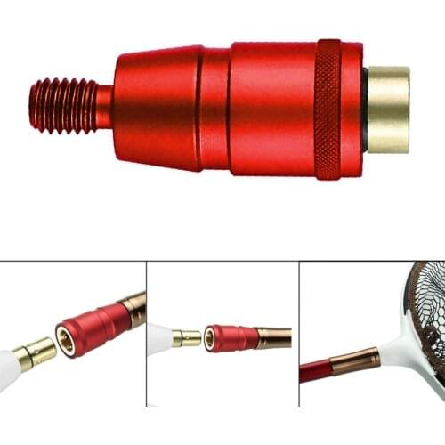 Fishing Rod Pole Connector 8mm Screws Quick Release Net Head Adapter Fishing Landing Harpoon Dip Aluminum Alloy Net Rod Parts