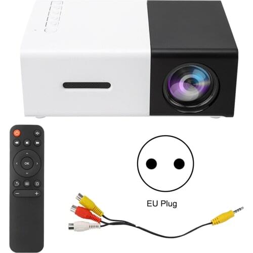 LED Projector Mini Handheld Protable YG300 with Multi-Function Interface Home Movie Video Player Tool 110-240V